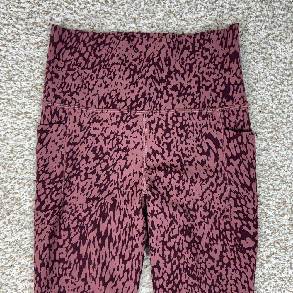 Athleta Pants Womens XS Red Salutation Stash Pocket II High Rise Leggings Gym - Picture 2 of 11